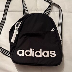 Adidas Black and White Compact Backpack